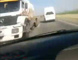 Otomobil içinden çarpışma anı