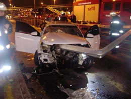 Bariyer aracı ok gibi deldi: 1 kadın öldü