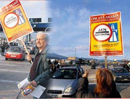 Yunanistan'da sivil itaatsizlik sarsıyor