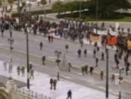 Yunanistan genel grevinde çatışma