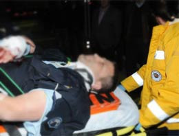 Polis aracı kaza yaptı: 2 yaralı