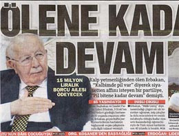 Hürriyet ölmüş Erbakan'a saldırdı