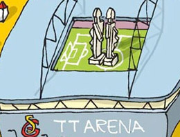 Arena Stadı için bomba karikatürler!