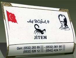 Bu da JİTEM'in akrepli kartviziti!